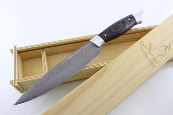 Нож "Универсальный" Дамаск. Рукоять дерево Венге.